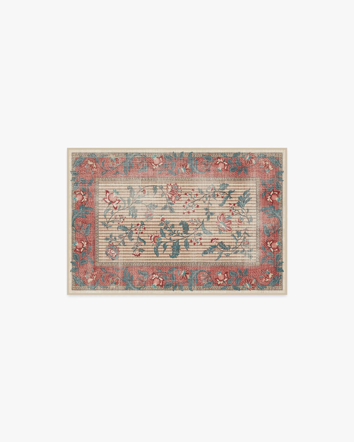 Lilou Currant & Teal Green Rug