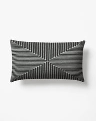 Inkdrop Charcoal Woven Throw Pillow by Jonathan Adler