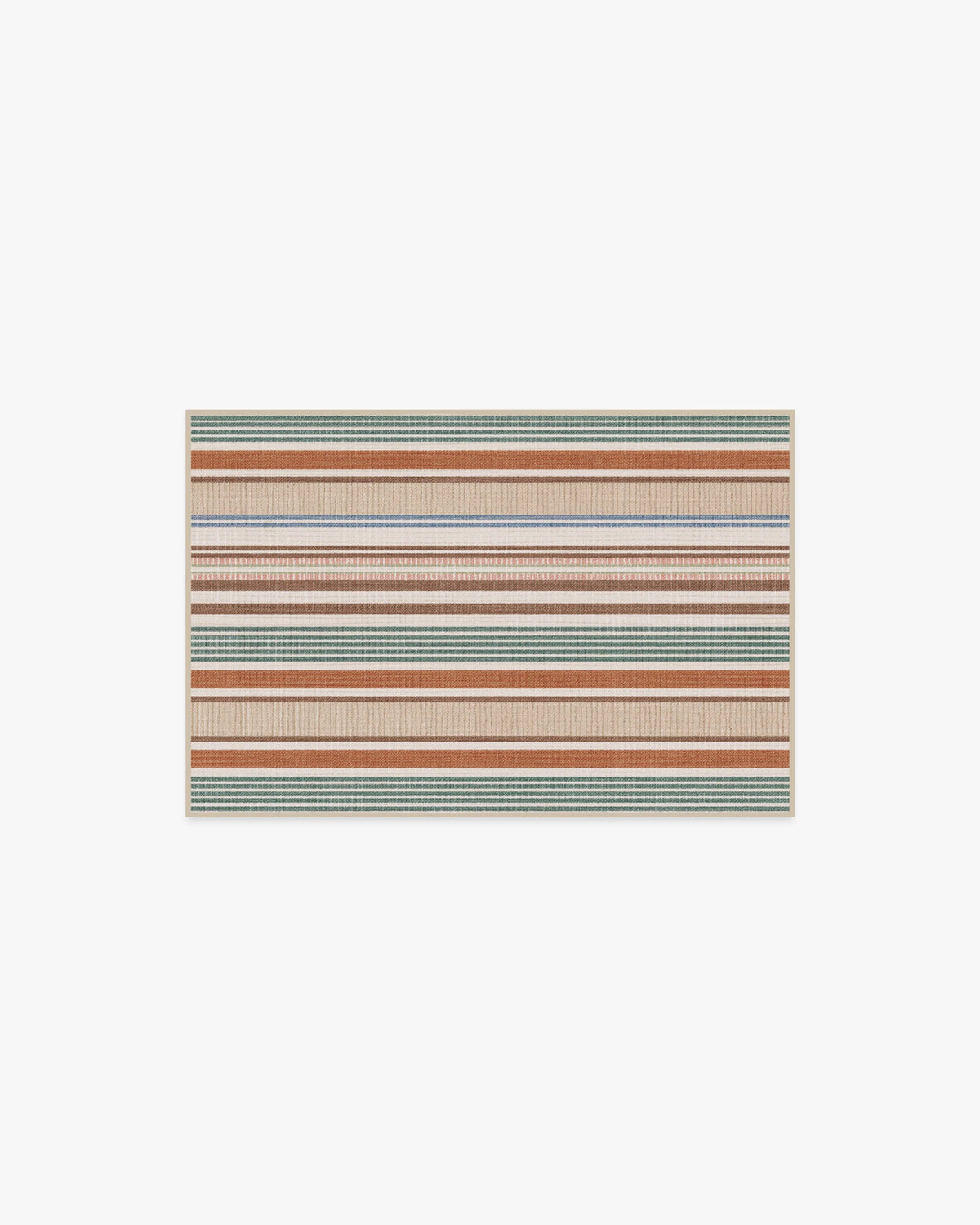Tropez Stripe Red Multicolour Flatwoven Rug