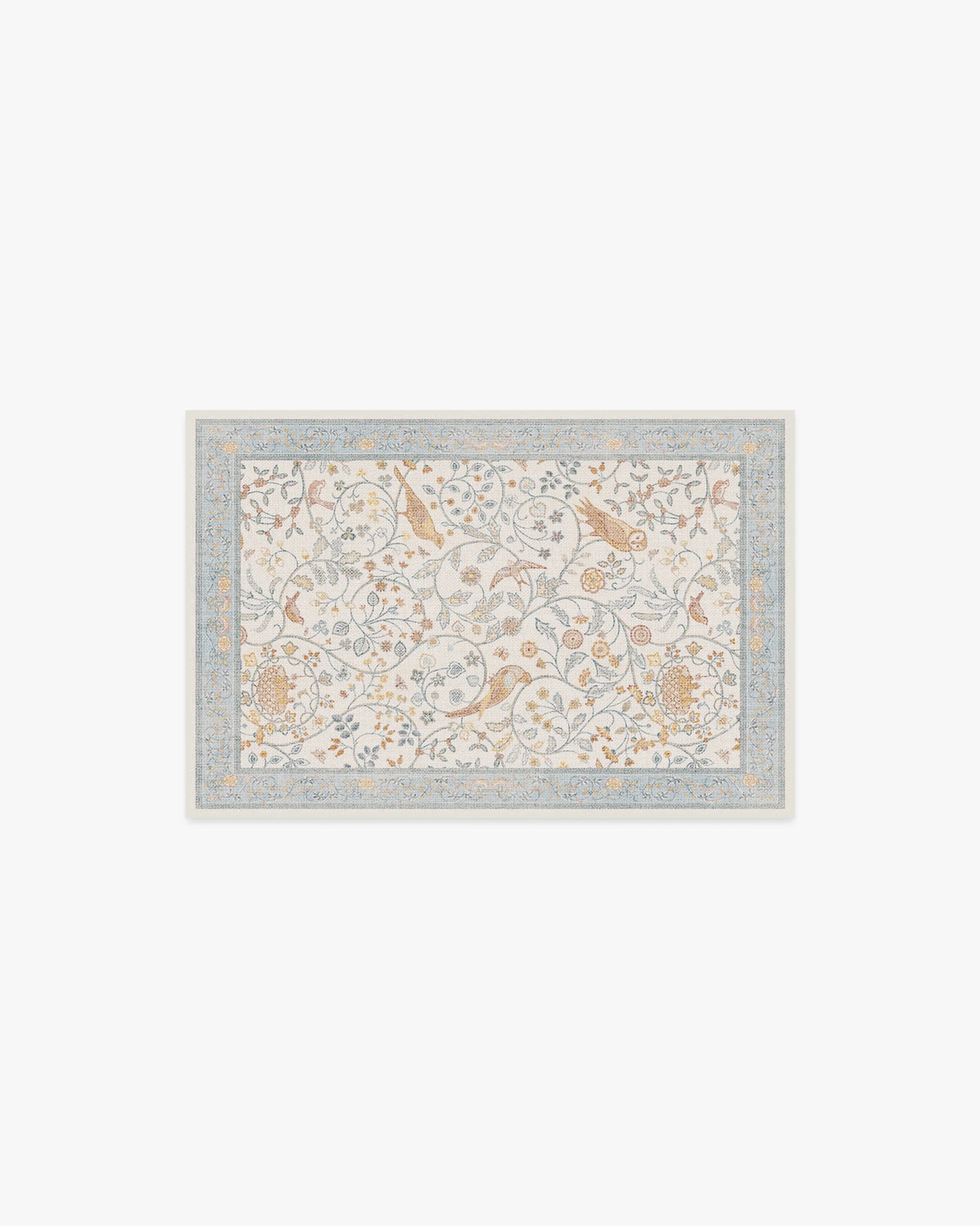 Newill Ivory & Blue Rug by Morris & Co.