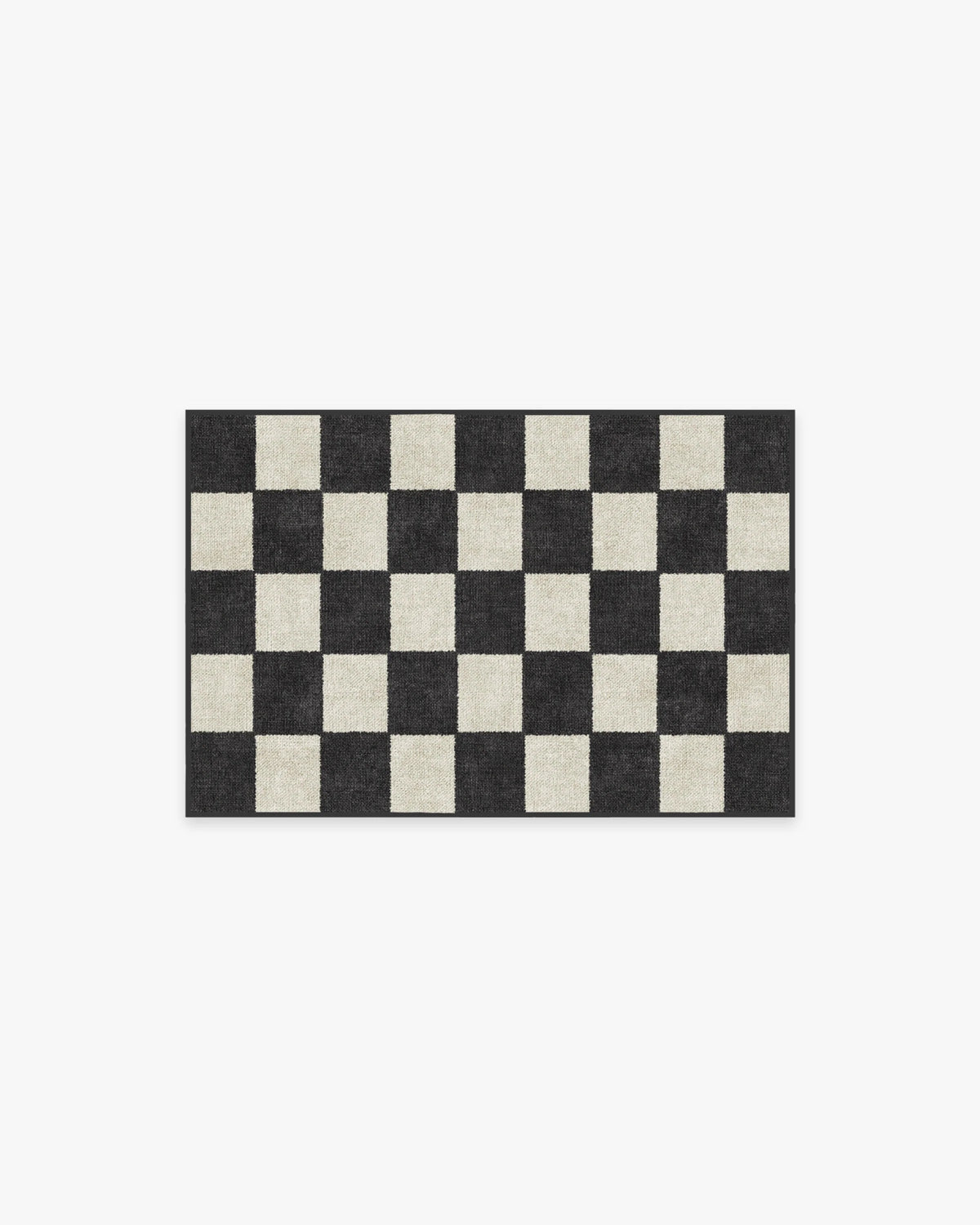 Jaque Checkered Black Flatwoven Rug