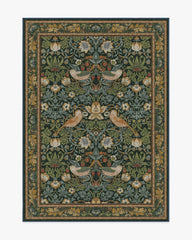 Strawberry Thief Indigo Rug by Morris & Co.