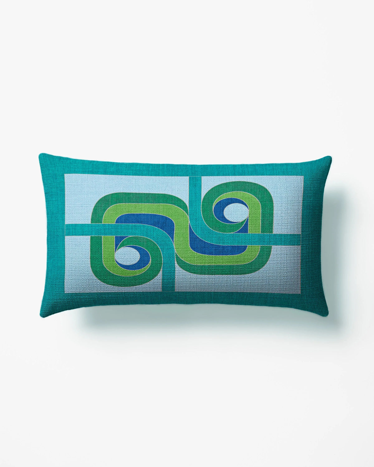 Madrid Turquoise & Green Woven Throw Pillow by Jonathan Adler