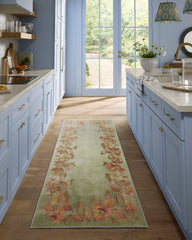 Bird of Paradise Silver Fern Flatwoven Rug by Sanderson